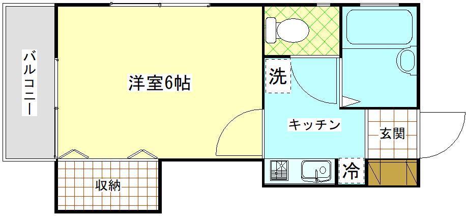 センチュリーハイツ(1K/2階)の間取り写真