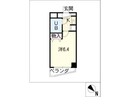 インペリアル中村公園(1K/2階)の間取り写真