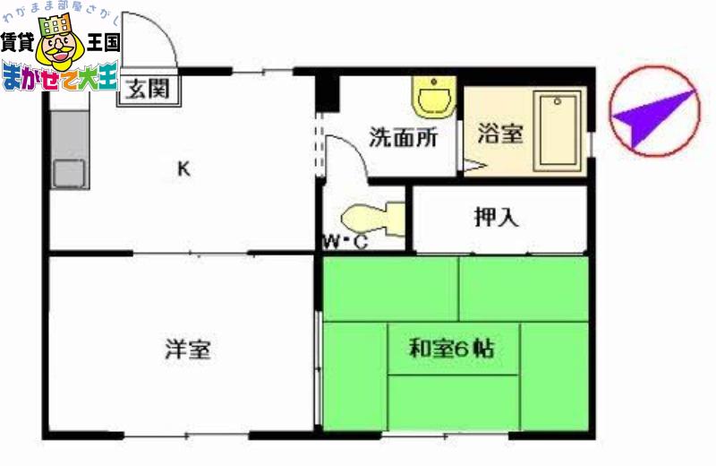 ラフォーレ・U(2DK/2階)の間取り写真
