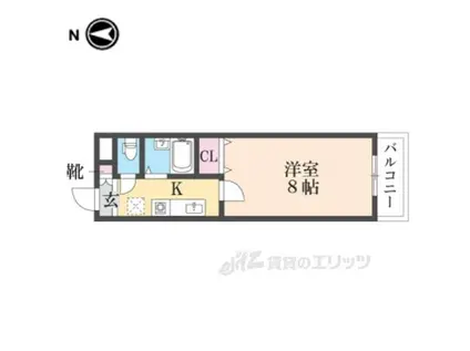 パルスコート新大宮(1K/3階)の間取り写真