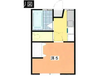 コーポランタナ(1K/1階)の間取り写真