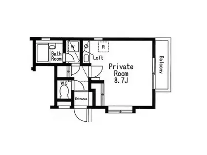 ヴィラルージュ清和(ワンルーム/3階)の間取り写真