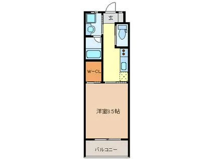 U・TOPIA36(1K/4階)の間取り写真