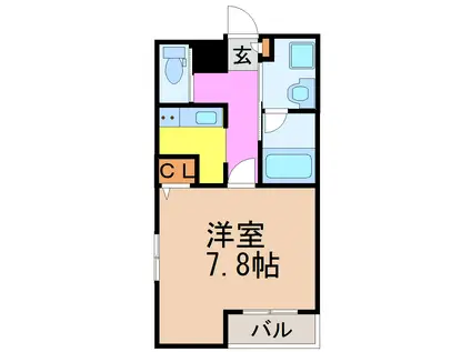 MSビルONE(1K/3階)の間取り写真