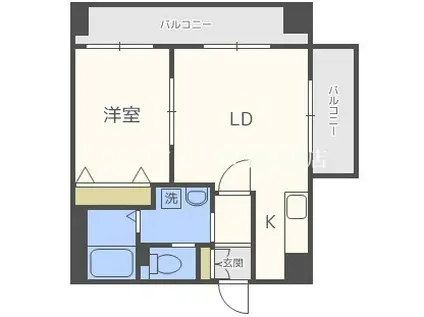 WISE VILLAGE N14 (1LDK/5階)の間取り写真