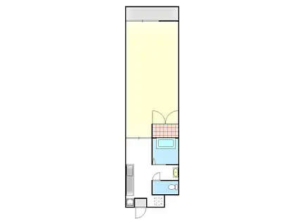 ソシアガーデン(1K/4階)の間取り写真