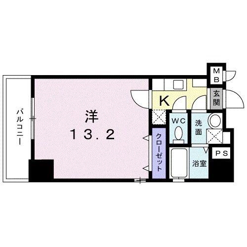 シャンス栗林公園(1K/8階)の間取り写真