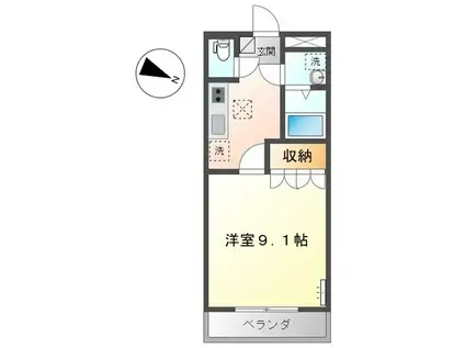 G-STAGE四国中央(1K/1階)の間取り写真