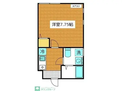 パレスフィールド国府台PART1(1K/2階)の間取り写真