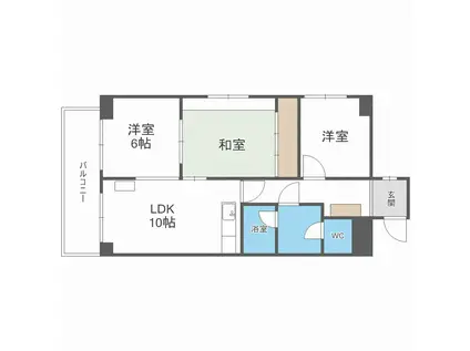 EBA元町II(3LDK/3階)の間取り写真