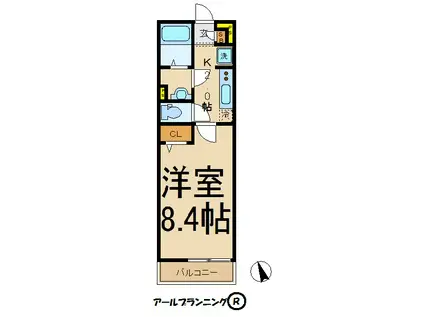 リブリ・南流山II(1K/1階)の間取り写真