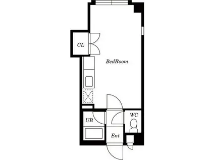 スピアシティ北15条(ワンルーム/2階)の間取り写真