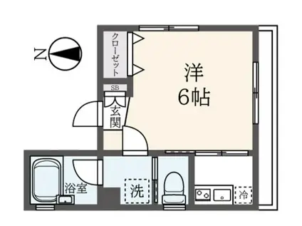 シティーホーム片町(ワンルーム/5階)の間取り写真