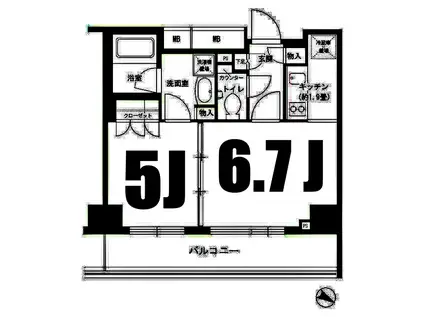 PORTOPARTIREYOKOHAMA(1DK/7階)の間取り写真