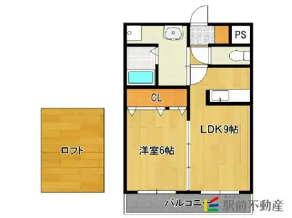 メルローズアソウ(1LDK/7階)の間取り写真