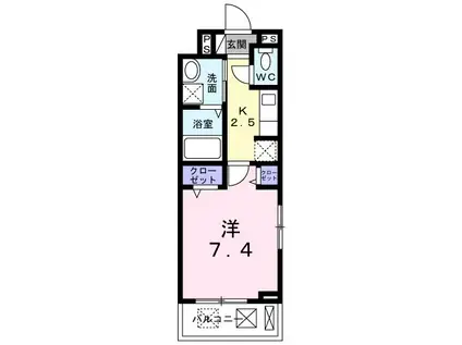 エトワール(1K/3階)の間取り写真