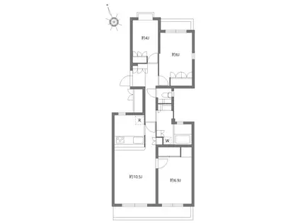 アソシエール文京白山(3LDK/3階)の間取り写真