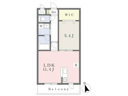 KANON12(1LDK/1階)の間取り写真