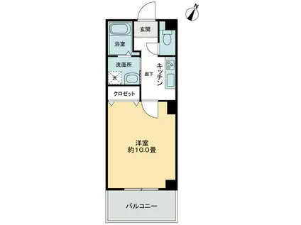 フィネス出来島(1K/1階)の間取り写真