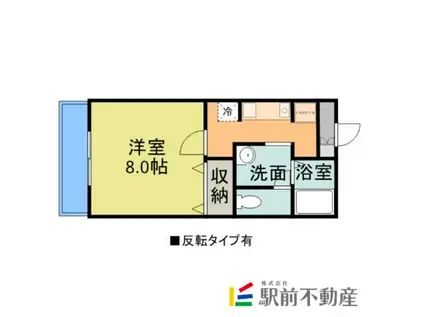 ルミエール(1K/1階)の間取り写真