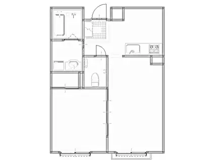 ライトハウス五反田(1LDK/1階)の間取り写真