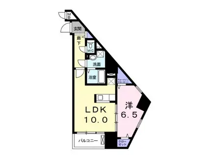 アルボルリオツー(1LDK/2階)の間取り写真