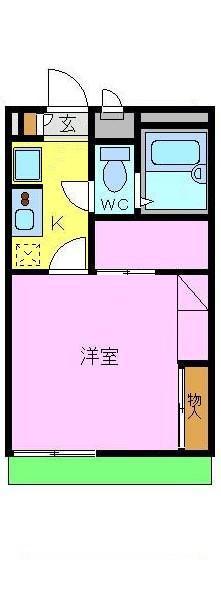 レオパレス川向(1K/2階)の間取り写真