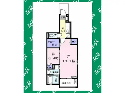 エターナル I(2K/1階)の間取り写真