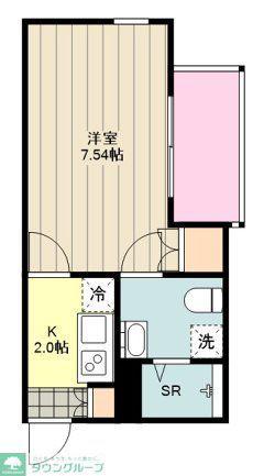 CHERIM立川(1K/1階)の間取り写真