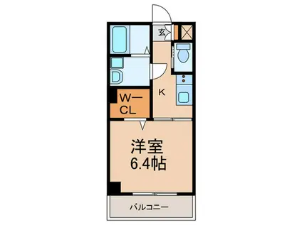 ティージーレジデンス(1K/2階)の間取り写真