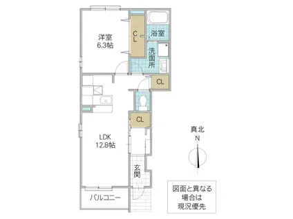 フェイバーレジデンスII(1LDK/1階)の間取り写真