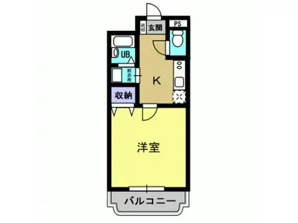 ユーミー隼人ビル(1K/5階)の間取り写真