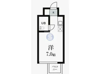 シリウス星の子(ワンルーム/7階)の間取り写真