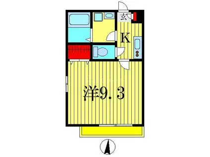 ファミールKメゾン(1K/1階)の間取り写真