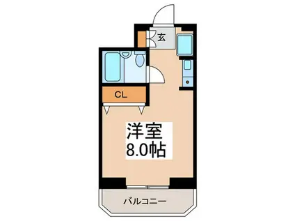 ブランニュー青葉台(ワンルーム/3階)の間取り写真