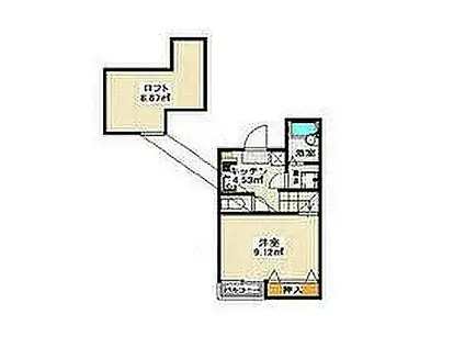 シャトレ井尻グランアヴァンセ(1K/2階)の間取り写真