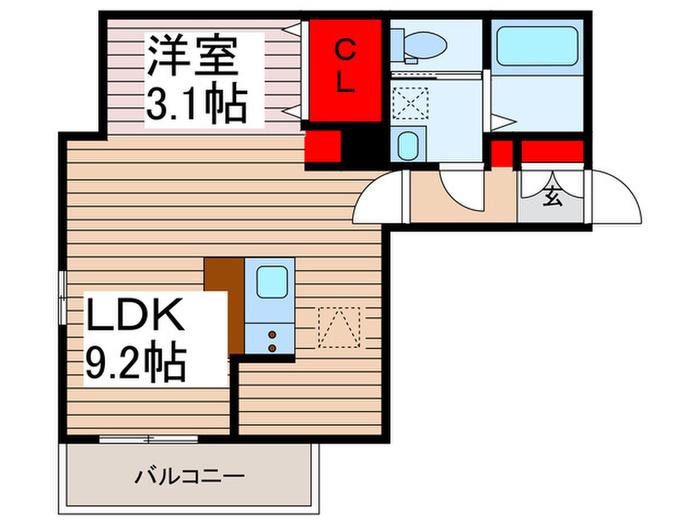 パークサイドレジデンス大泉学園町(1LDK/2階)の間取り写真