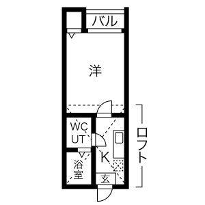 LA MAISOM YS本陣(1K/2階)の間取り写真