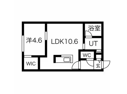 NEXT HILLS(1LDK/1階)の間取り写真