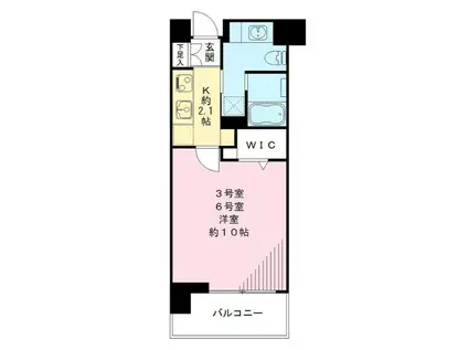 ウィンベル仙川(1K/4階)の間取り写真