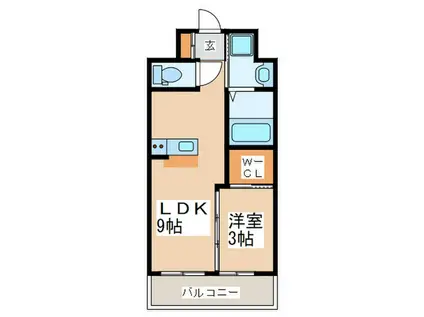 LIFEFIELD二日市駅前(1LDK/12階)の間取り写真