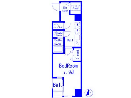 RADIX 8K(1K/5階)の間取り写真