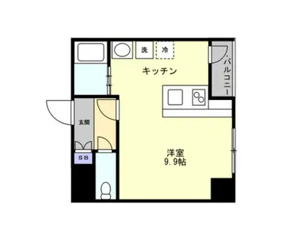 大手町ジョア(ワンルーム/9階)の間取り写真