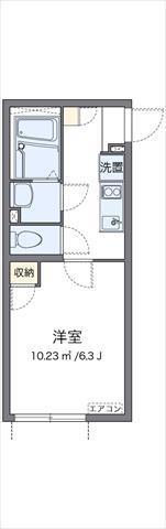 クレイノ新町西(1K/1階)の間取り写真