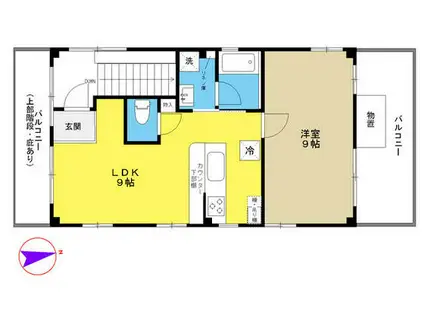 武藤コーポ(1LDK/4階)の間取り写真