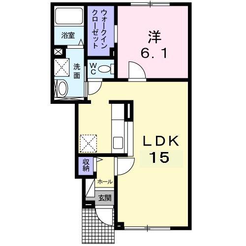 サンリットガーデン壱番館(1LDK/1階)の間取り写真