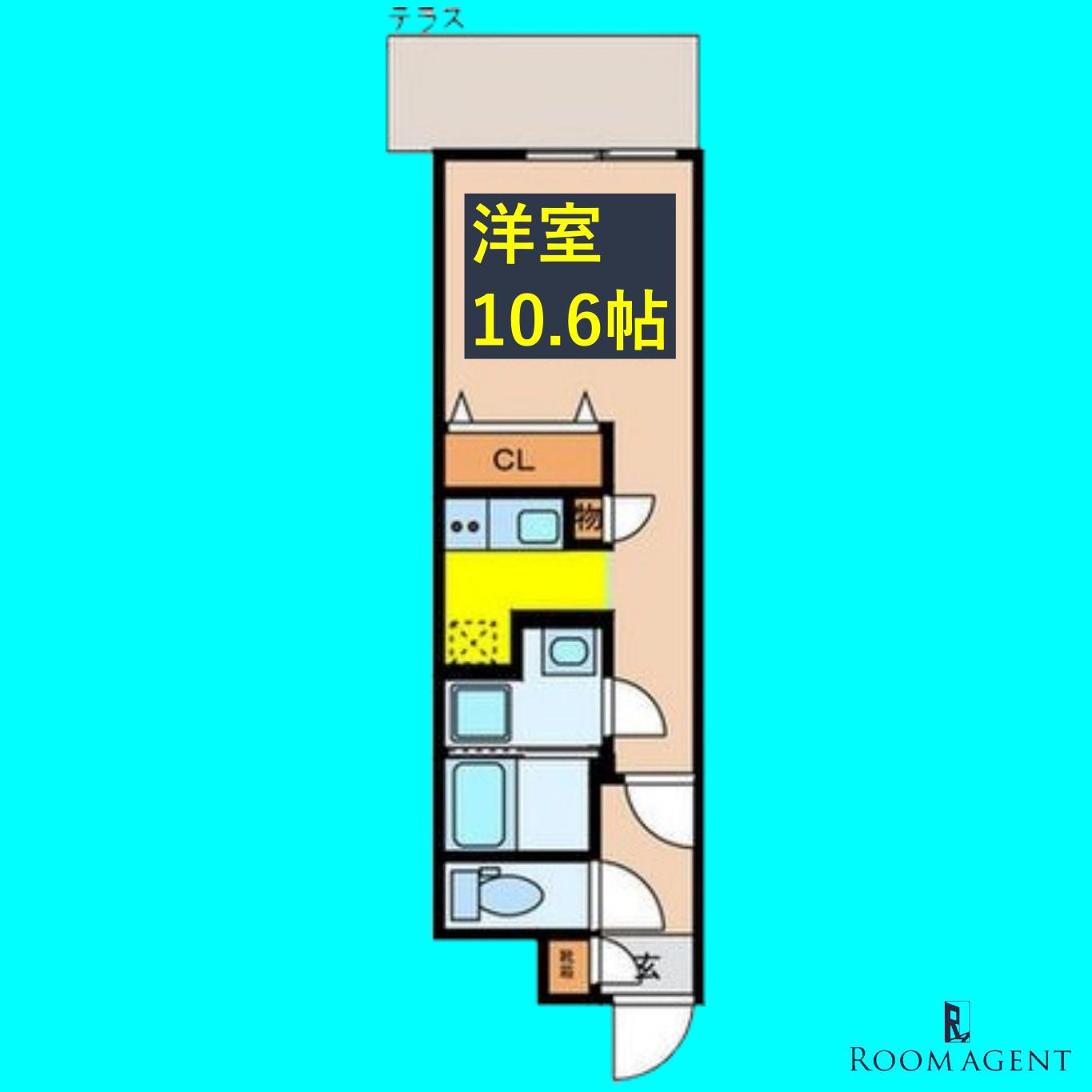 QUADOR今池イースト(ワンルーム/1階)の間取り写真