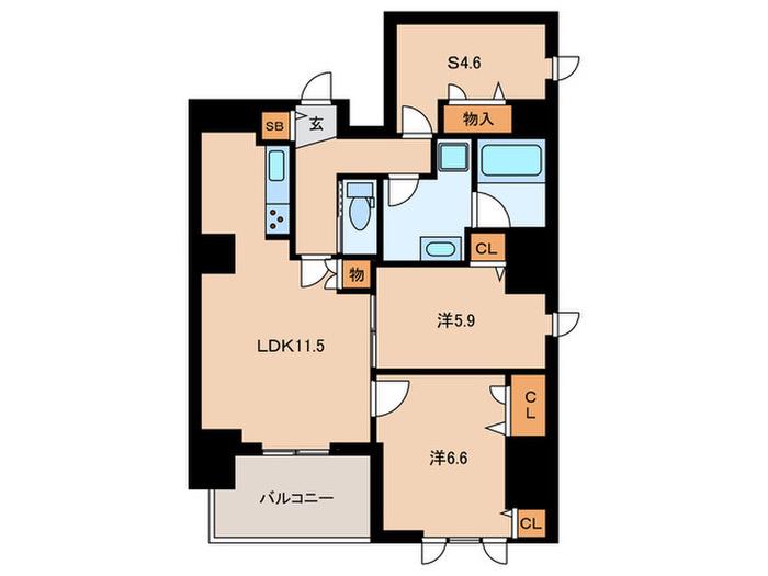 N-FLATS板橋(2SLDK/15階)の間取り写真