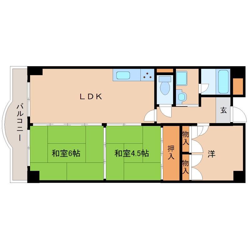 マンションピア(3LDK/7階)の間取り写真