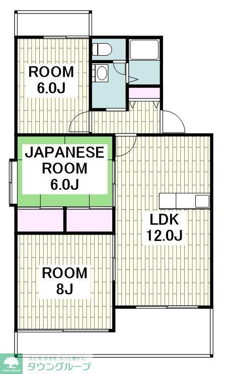 アムールKAMAEII(3LDK/2階)の間取り写真